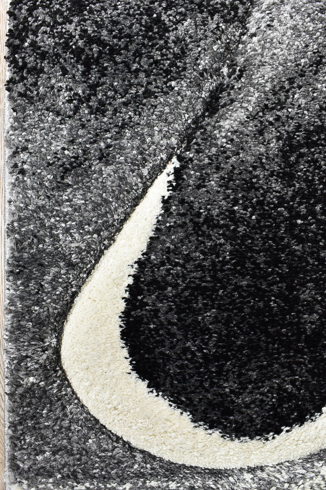 Millard 37 Dark Grey White Rug
