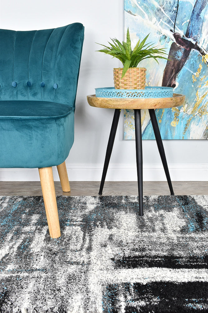 Millard 347 Light Grey Turquoise Runner