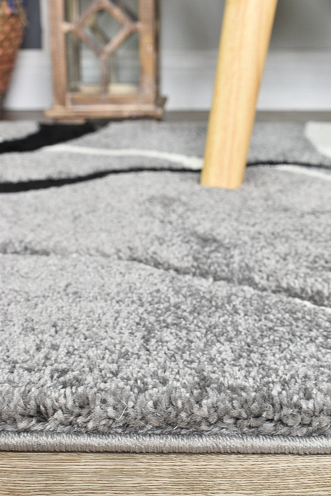 Millard 798 Light Grey Black Runner