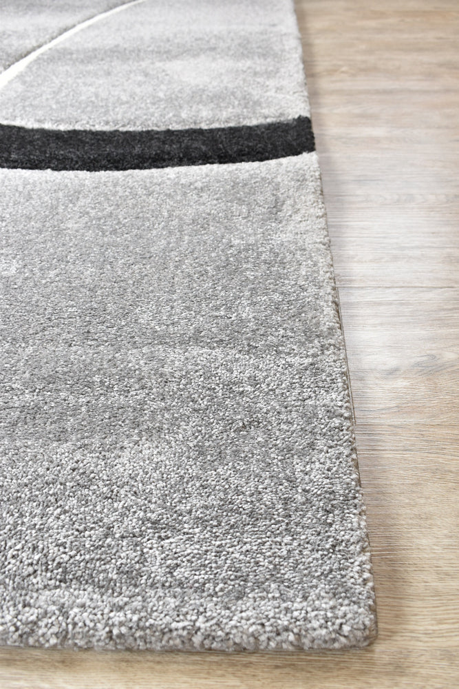 Millard 798 Light Grey Black Rug