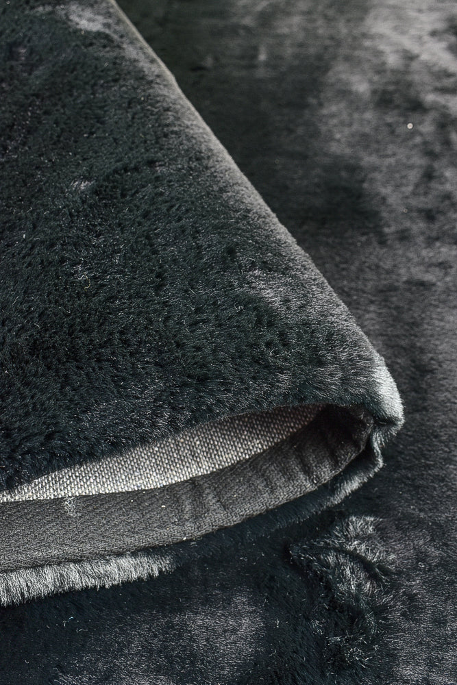 Plush Black Rug