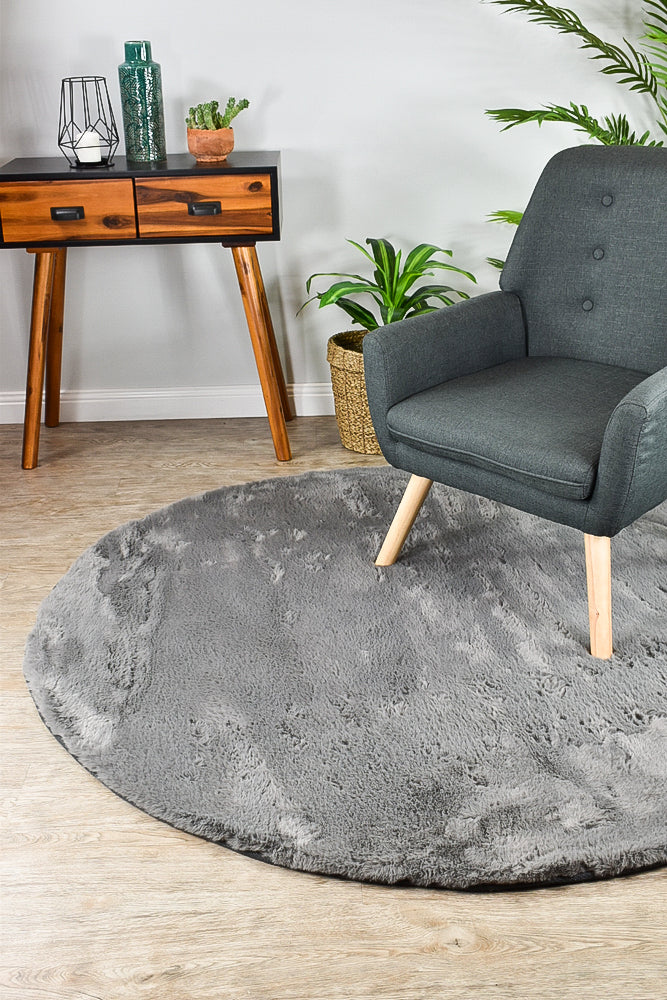 Plush Round Grey