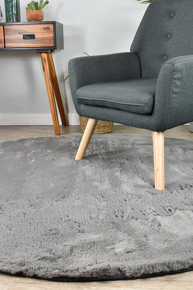 Plush Round Grey