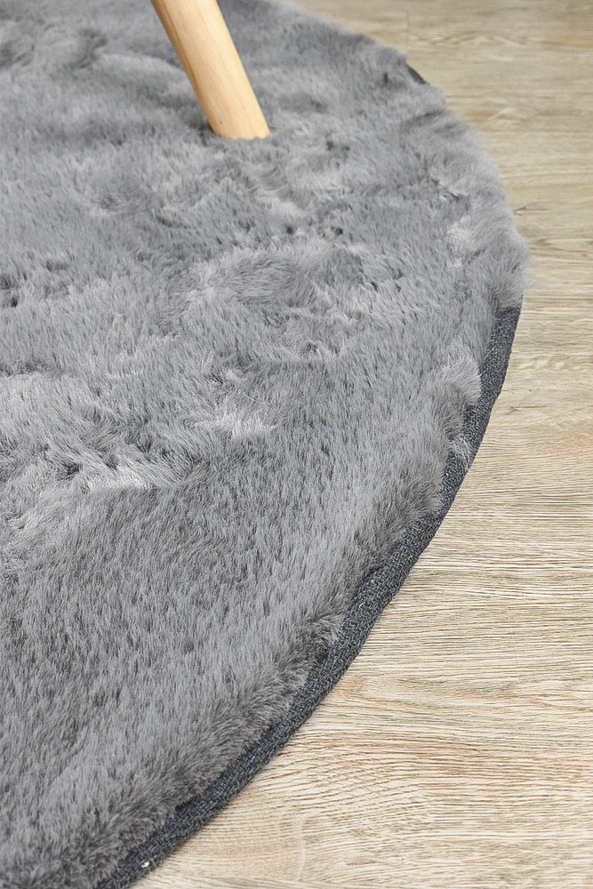 Plush Round Grey