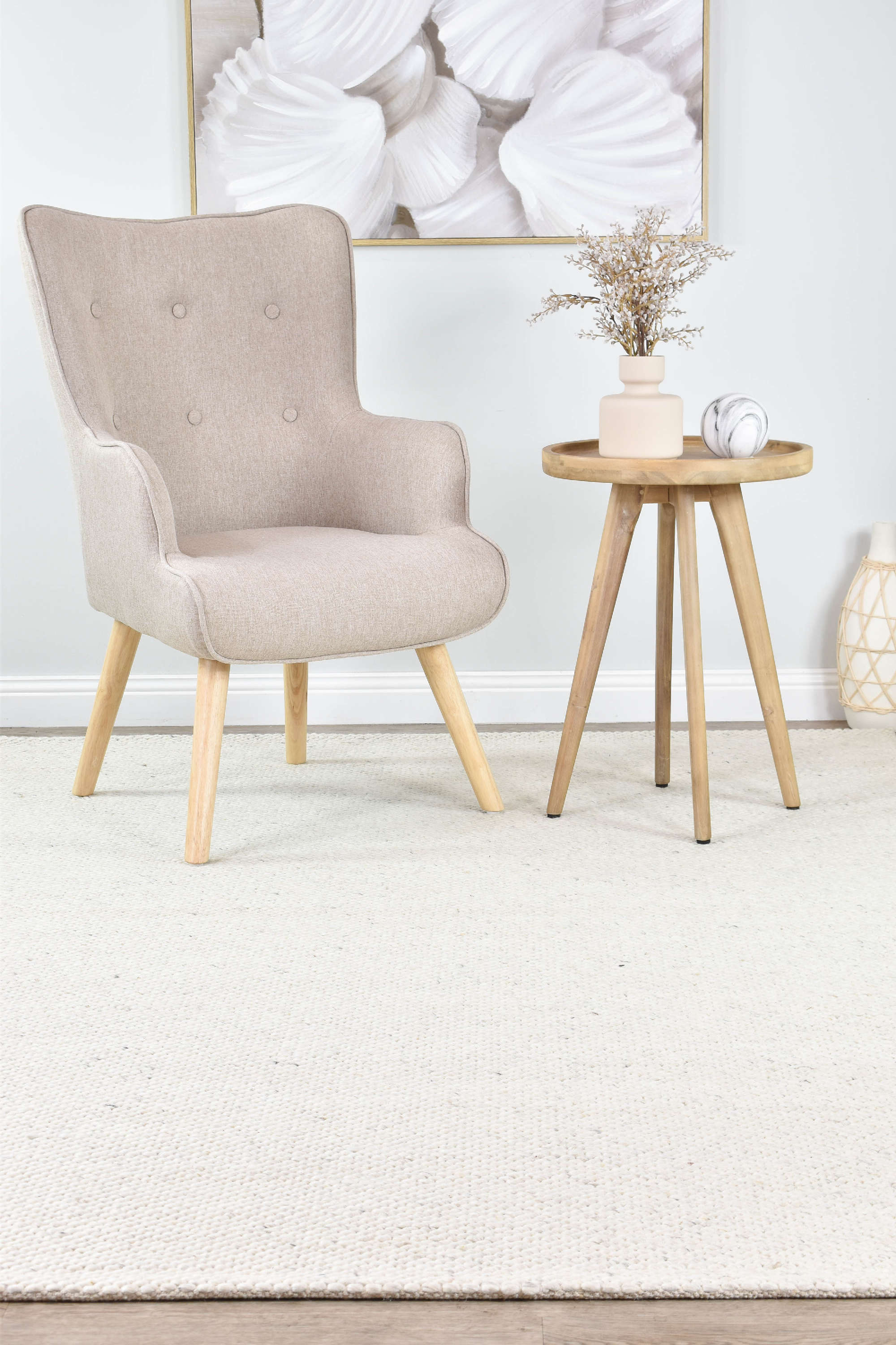 Sibble Cream Wool Rug